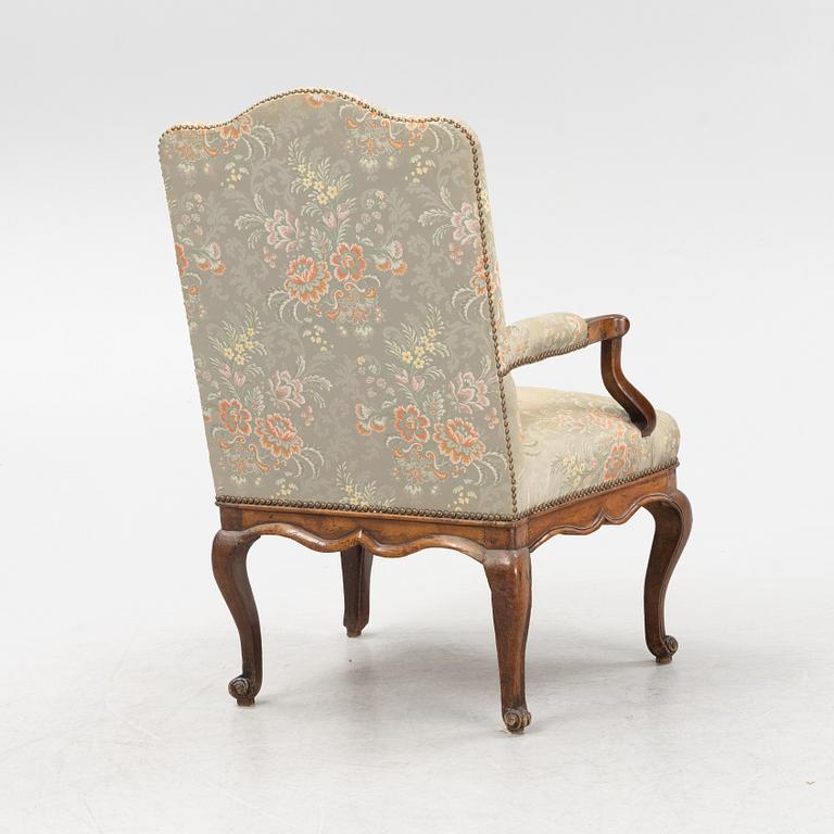 A late Baroque armchair, first half of the 18th Century.