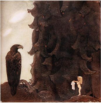 John Bauer, ”Här har du allt, som återstår av mina kläder”.