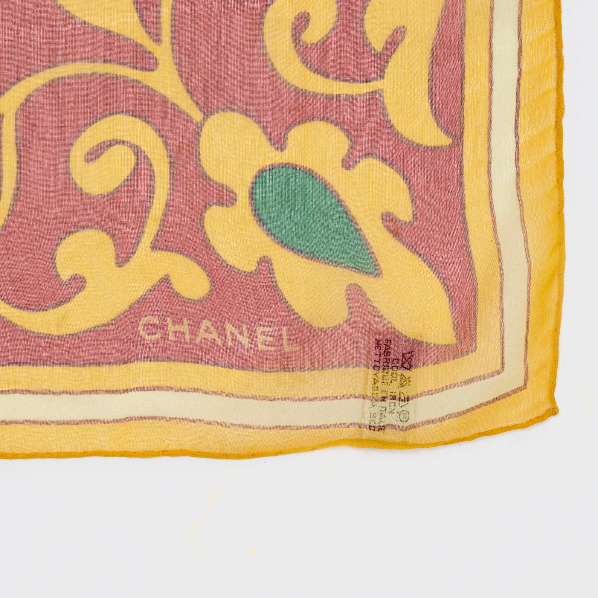 Chanel, a silk scarf.