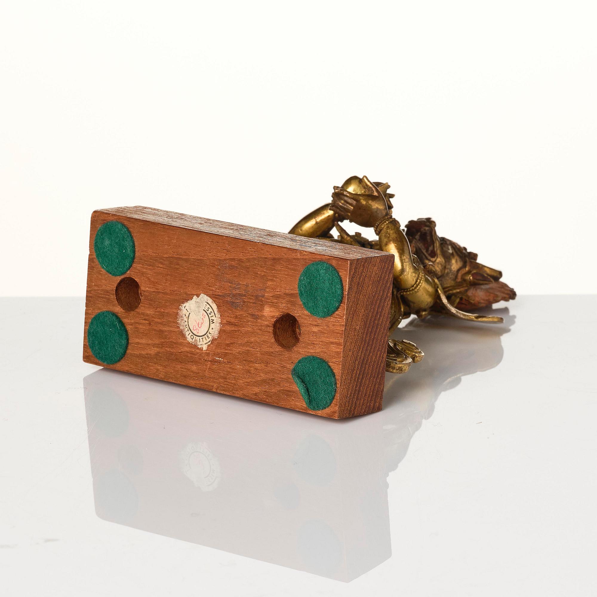 A gilt bronze figure of Vajrabhairava, Tibeto-chinese, 19th century or older.