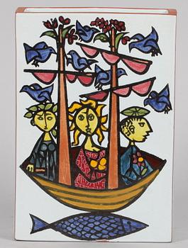 VAS, fajans, "Karneval", Stig Lindberg, Gustavsberg.