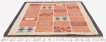 Rakel Carlander, a carpet, flat weave, ca 245 x 168 cm, signed RC.