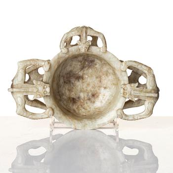 Bägare, jade. Mingdynastin (1368-1644).