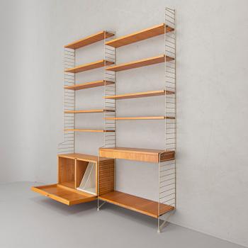 A mid 20th century String shelf system, designed by Nisse Strinning for String Design AB.