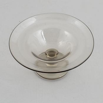 A Swedish glass tazza, 19th century.