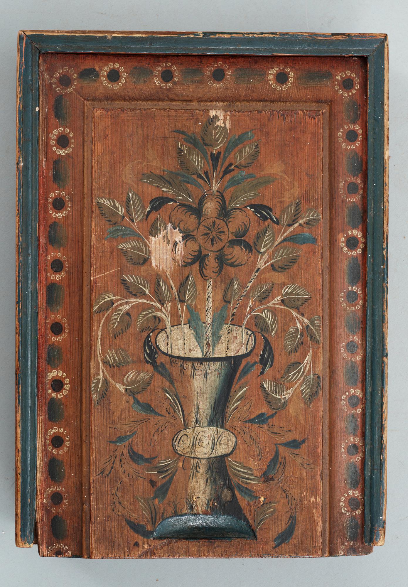LJUSLÅDA, allmoge. Västberg by, Leksand Dalarna. Märkt 1840.