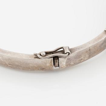 Armband silver med trappslipad bergkristall, Stigbert.