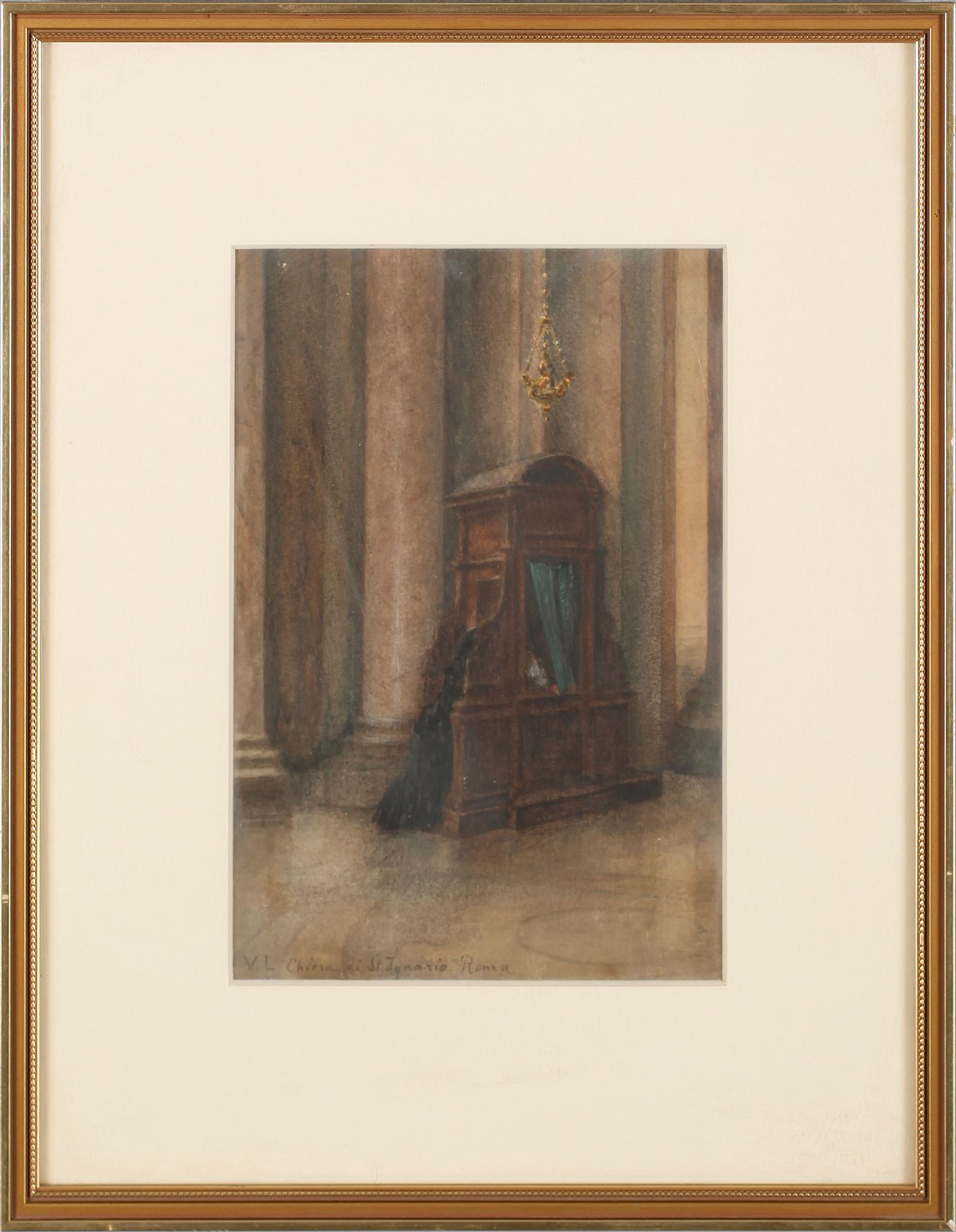 VIRGINIA LARSSON, akvarell, signerad.