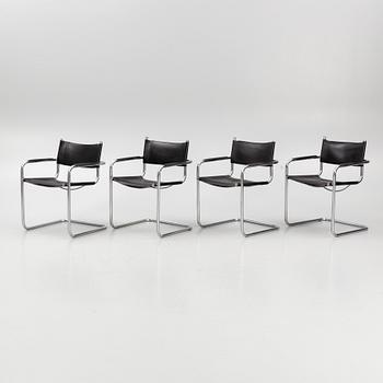 Armchairs, 4 pcs, Fasem, late 20th century.