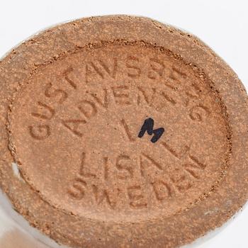 Lisa Larson, figuriner/ ljusstakar,  4 st, stengods, Gustavsberg. Signerade i godset.