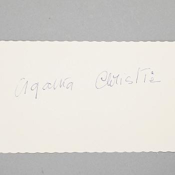 AUTOGRAFPARTI MED FÖRFATTARE, 33 st, bla Selma Lagerlöf, Tove Jansson, P.D. James, Agatha Christie,egenhändiga 1900-tal.