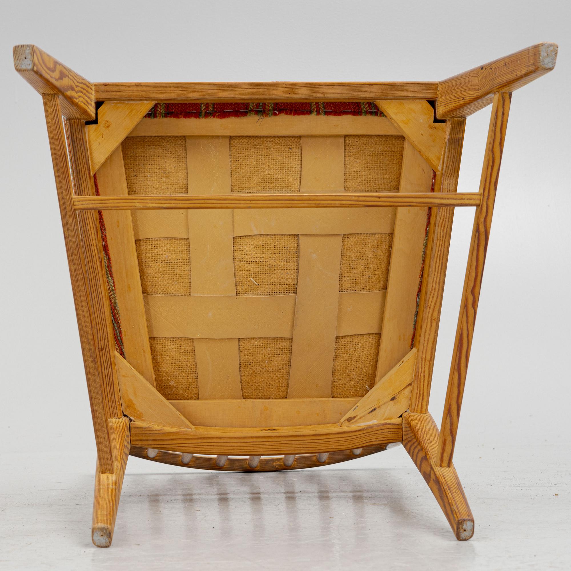 Carl Malmsten, matbord med stolar, 6 st, "Vardags".