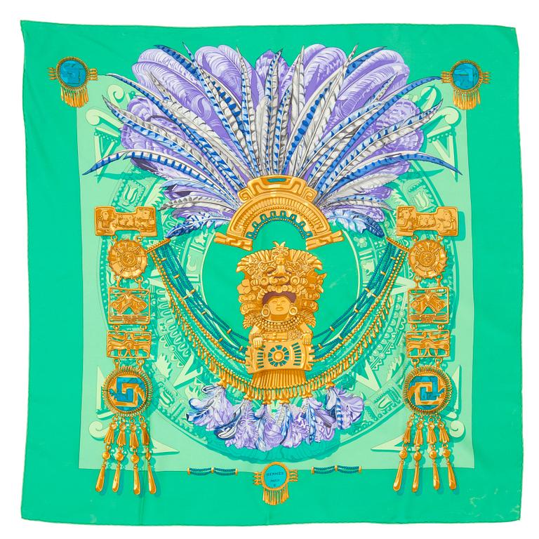 HERMÈS, a silk scarf, "Mexique".