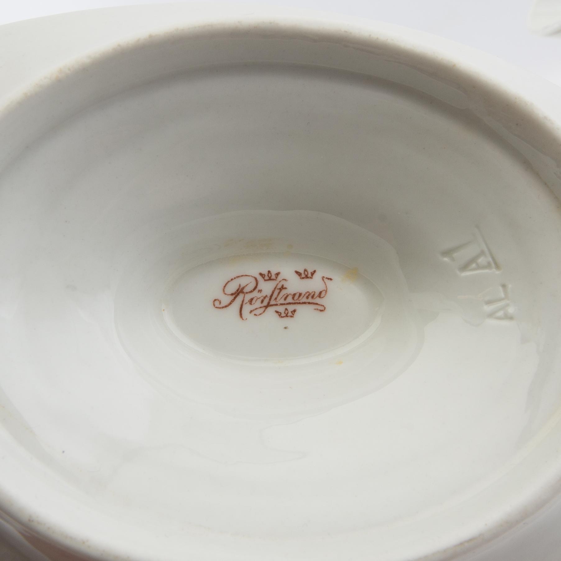 Service pieces 6 pcs Empire style including Rörstrand early 20th century porcelain.