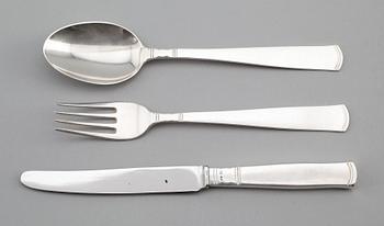 BESTICK, silver, "Rosenholm", GAB, Stockholm 1970-tal. Vikt med stålblad ca 1702 gram.