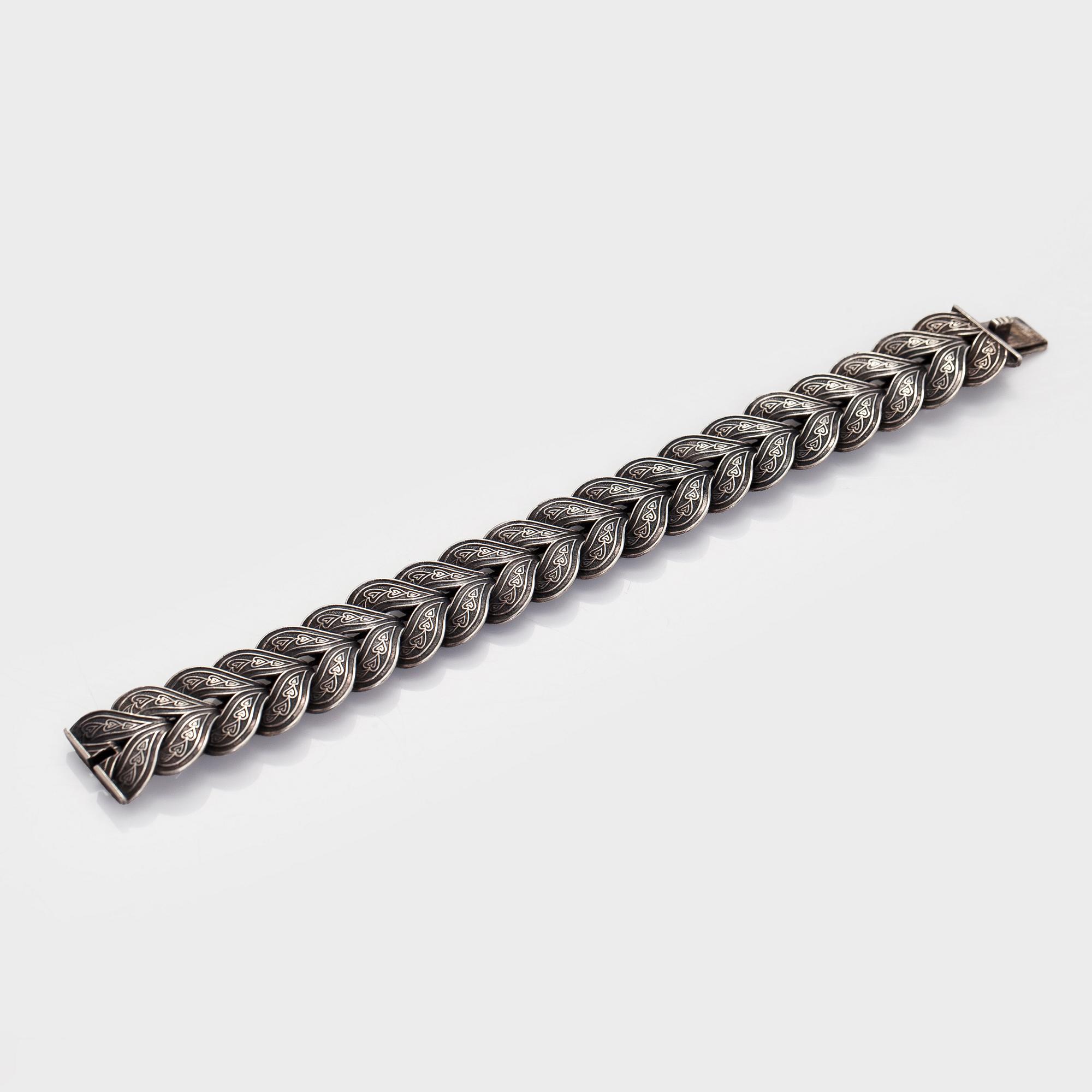 Bracelet, silver, A. Tillander, Helsinki 1940.