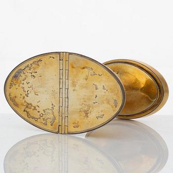 A Swedish early 19th century silver-gilt dubble salt-cellar, mark of Pehr Zethelius, Stockholm 1807.