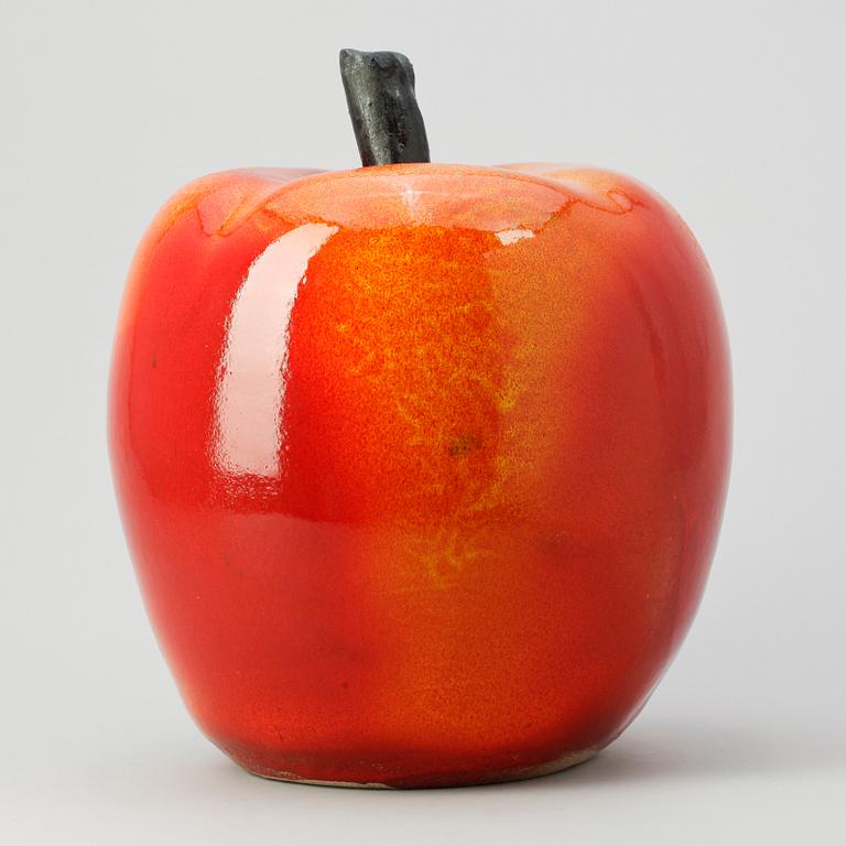 KJELL JANSON, skulptur "äpple", stengods, sign.