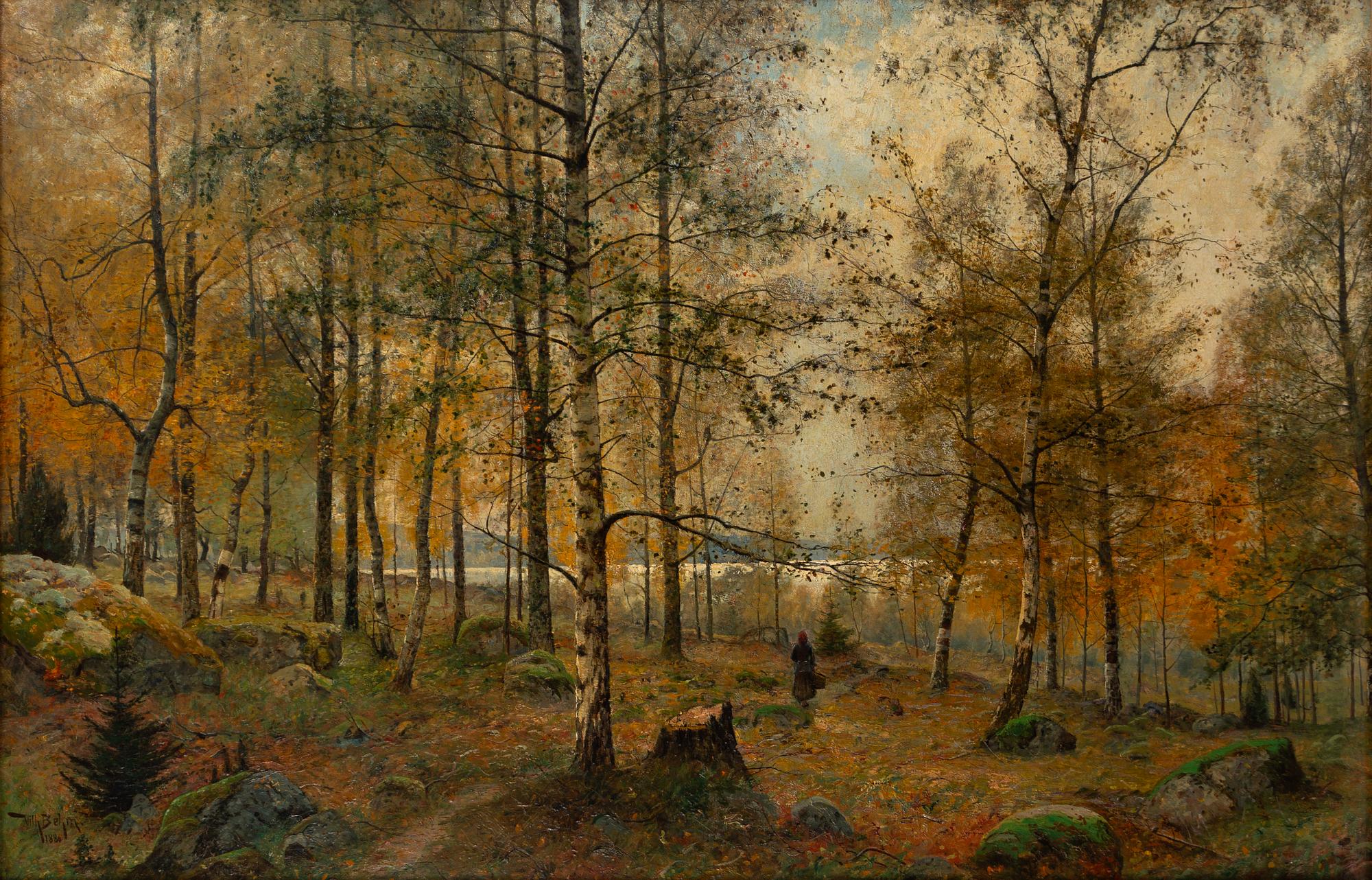 Wilhelm Behm, Flicka i höstskog.