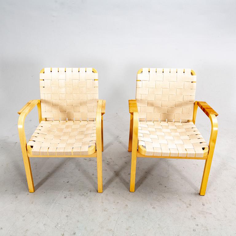 A set of two Alvar Aalto armchairs model 68, later part of the 20th century.