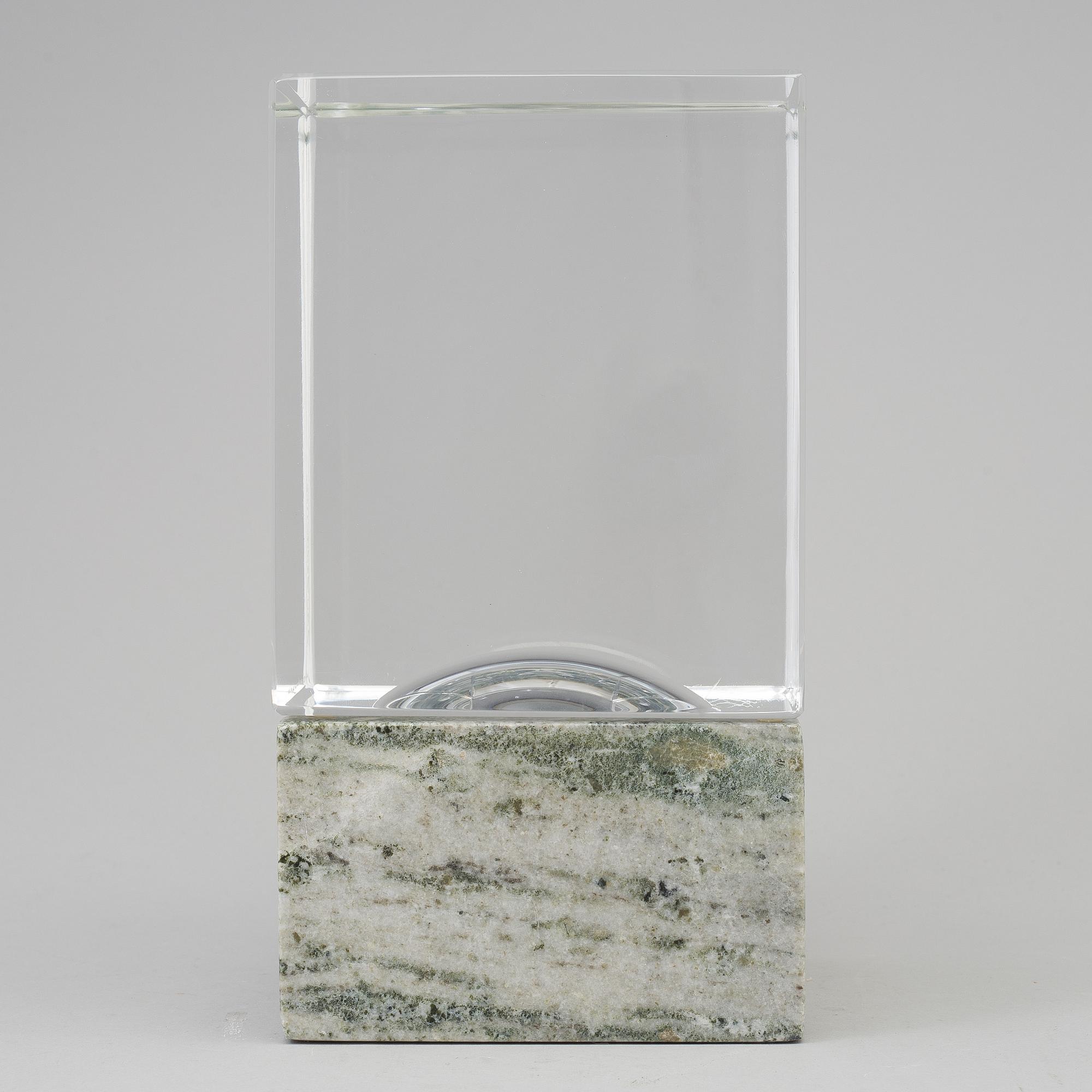 JAN JOHANSSON, a glass sculpture from Orrefors, signed, 2001.