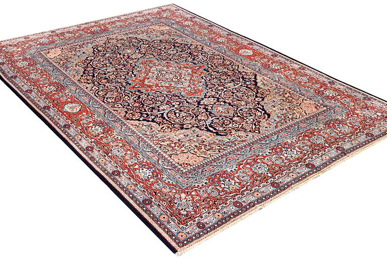 Matta, semiantik/old Keshan, ca. 355 x 260 cm.