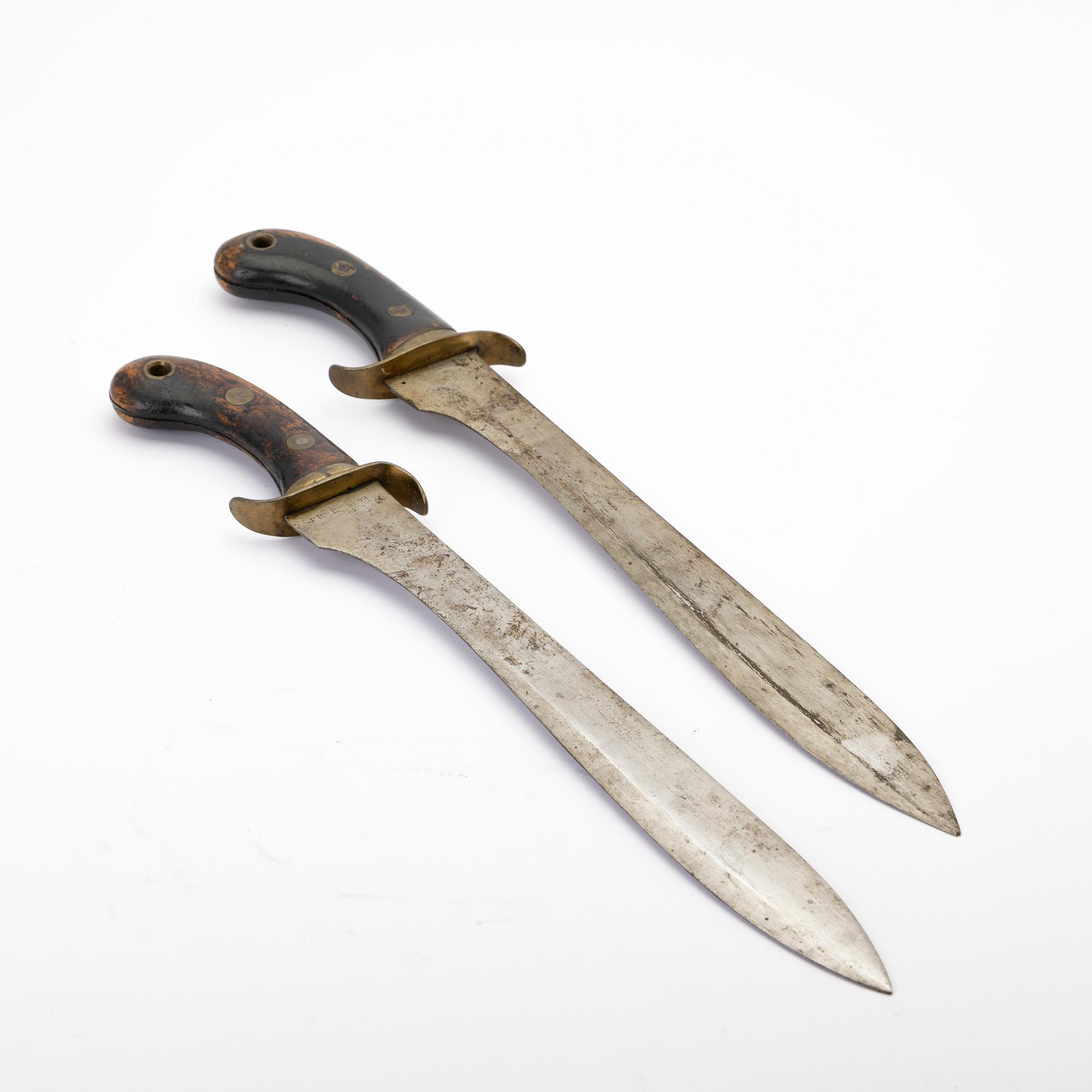 Fascine knives, 2 pcs, 19th century.