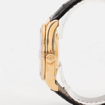 Rolex, Oyster Perpetual, Datejust, "Mother of Pearl Diamond Dial", wristwatch, 36 mm.