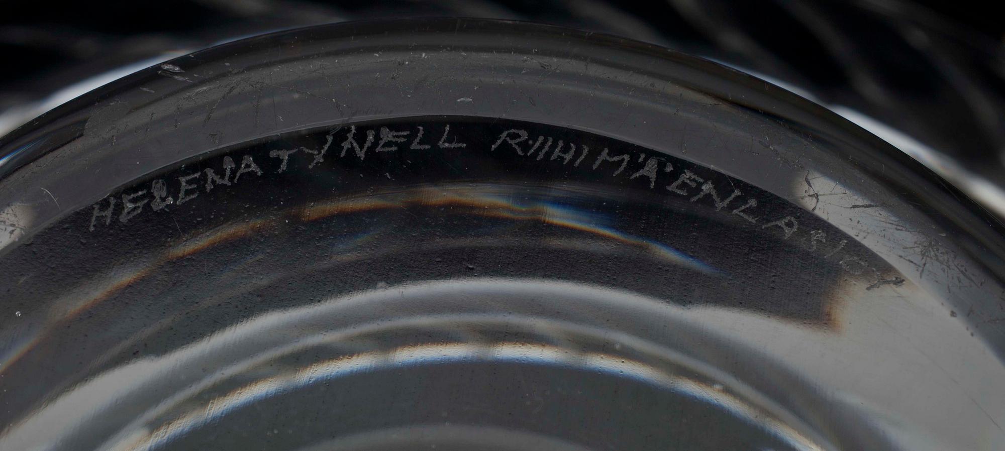 SKÅL, glas, sign. Helena Tynell, Riihimäen Lasi.