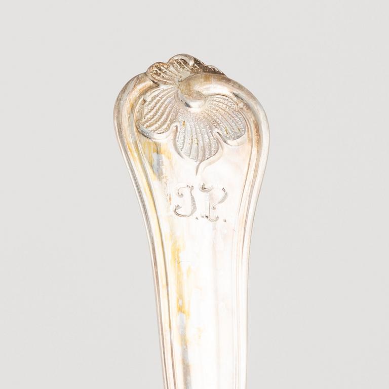 A Swedish Silver Cutlery, model 'Sachsisk' including mark of Mema, Lidköping 1993 (24 pieces).