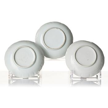 Parti, sex delar, porslin. Sen Qingdynasti/tidigt 1900-tal.