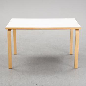 An 'Aalto' table and four chairs model 66 by Alvar Aalto for Artek, designed 1935.