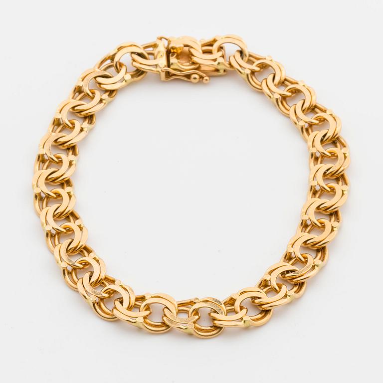 ARMBAND,  Bismarck 18K guld, 19,9 gram.