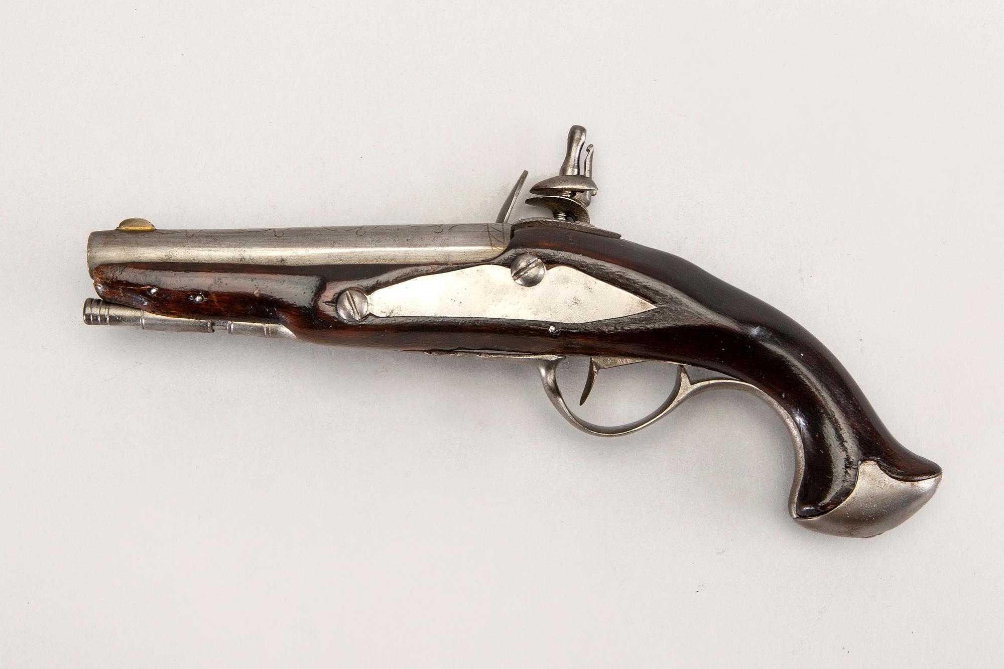 Pistol flintlock, probably Belgium / France, 18th Century later part.