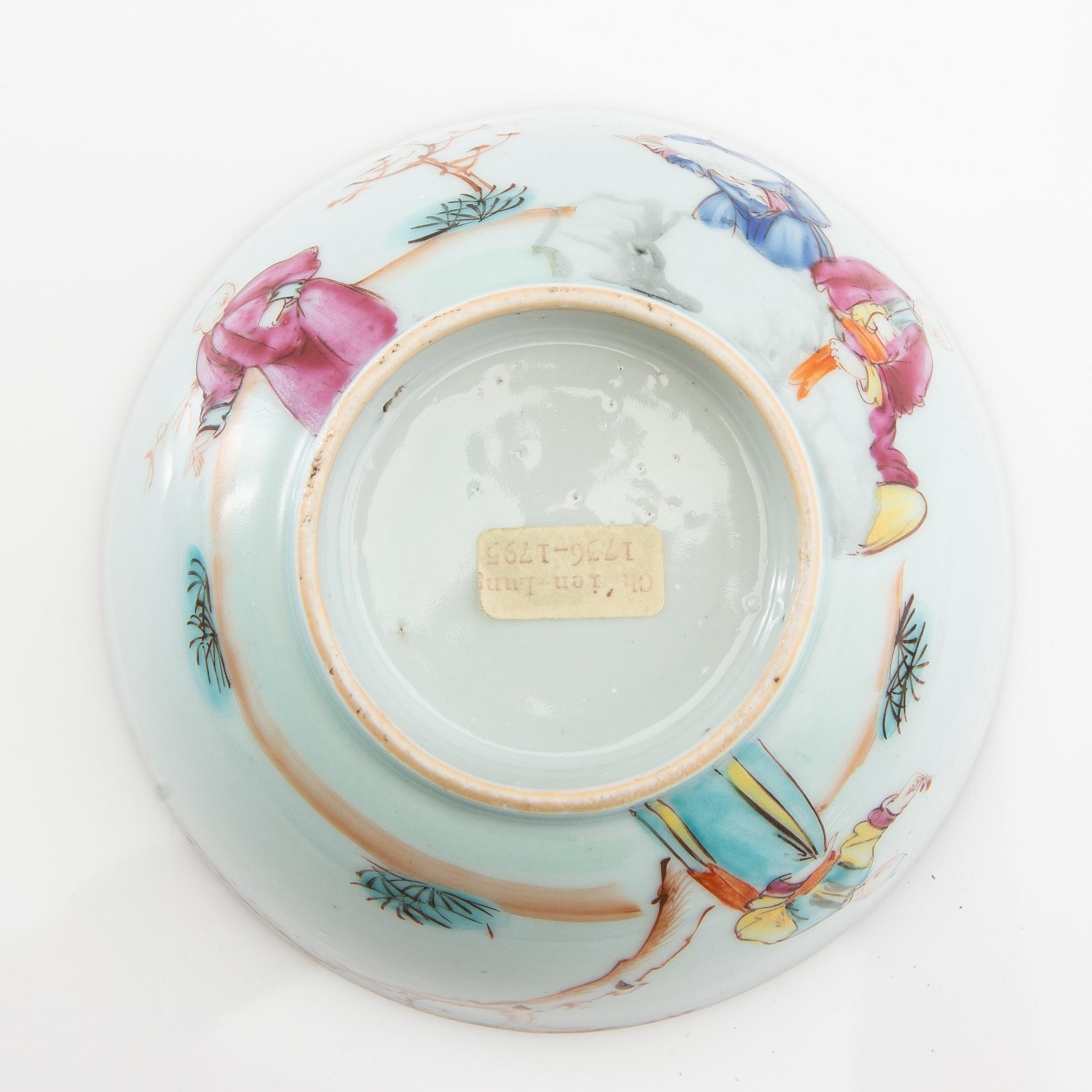 Skål Kina Qianlong (1736-95) porslin.