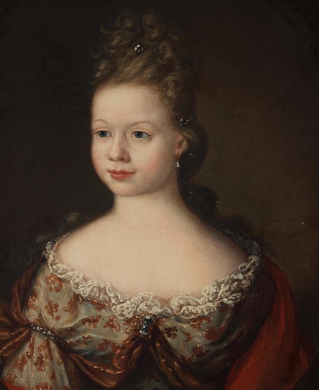 Martin Mijtens d.ä Attributed to, Portrait of a young girl.