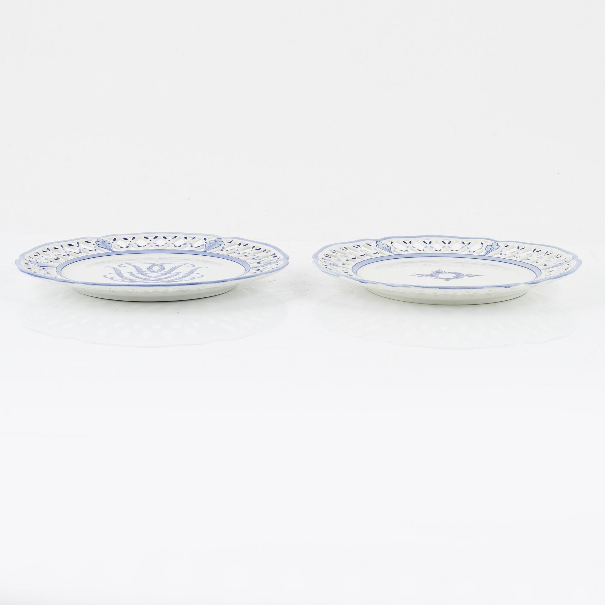 A 37-piece earthenware fruitservice, Rörstrand, Sweden, first half of the 20th century.