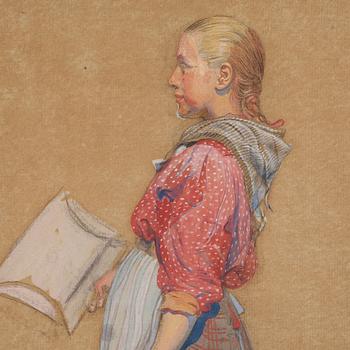 Carl Larsson, "Flickan med ämbar" (The girl with a bucket).