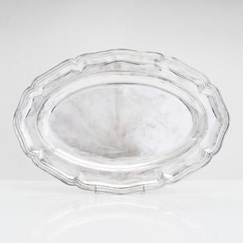 A Jezler silver platter, Switzerland mid-20th century.