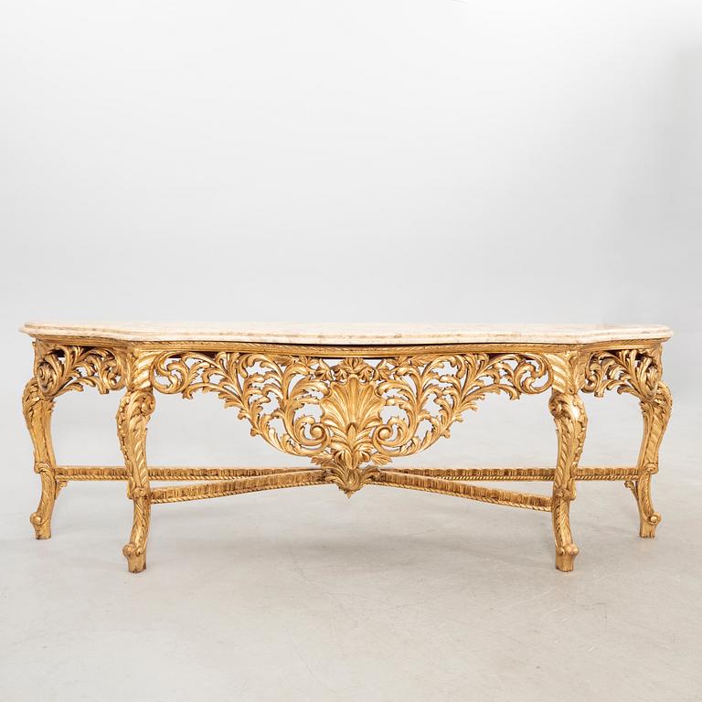 Console table in Rococo style, second half of the 20th century.