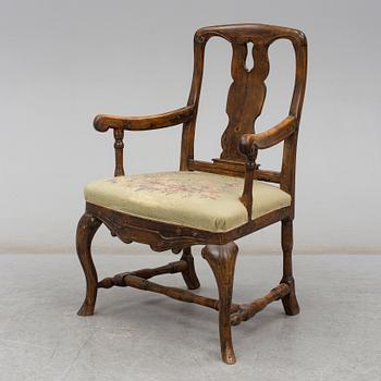 A first half of the 18th Century Baroque armchair.