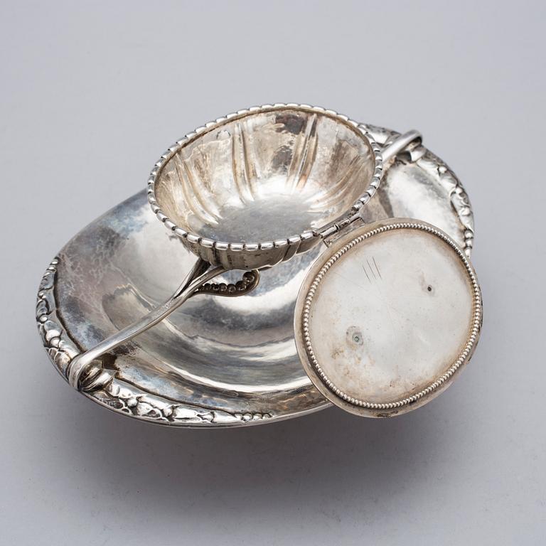 Georg Jensen, a bowl/dish, Copenhagen ca 1915-19, 830/1000 silver,
