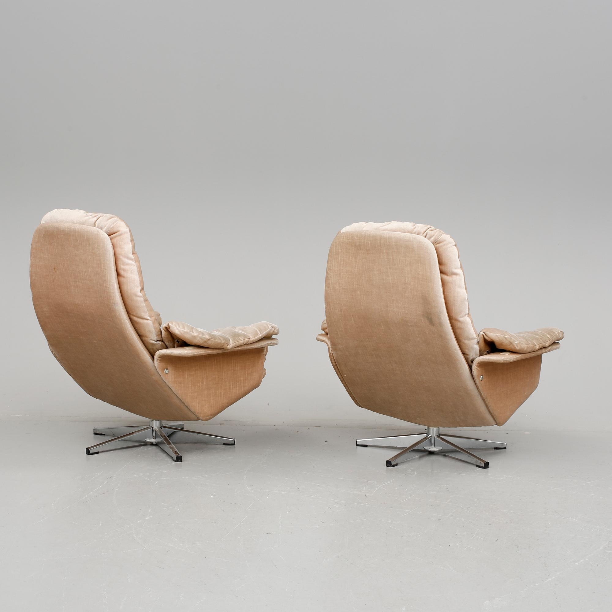 FÅTÖLJER, ett par, DUX, 1970-tal.