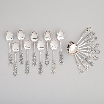 MOCKASKEDAR, 18 st, silver, Norge, 1900-talets andra hälft. Vikt ca 149 g.