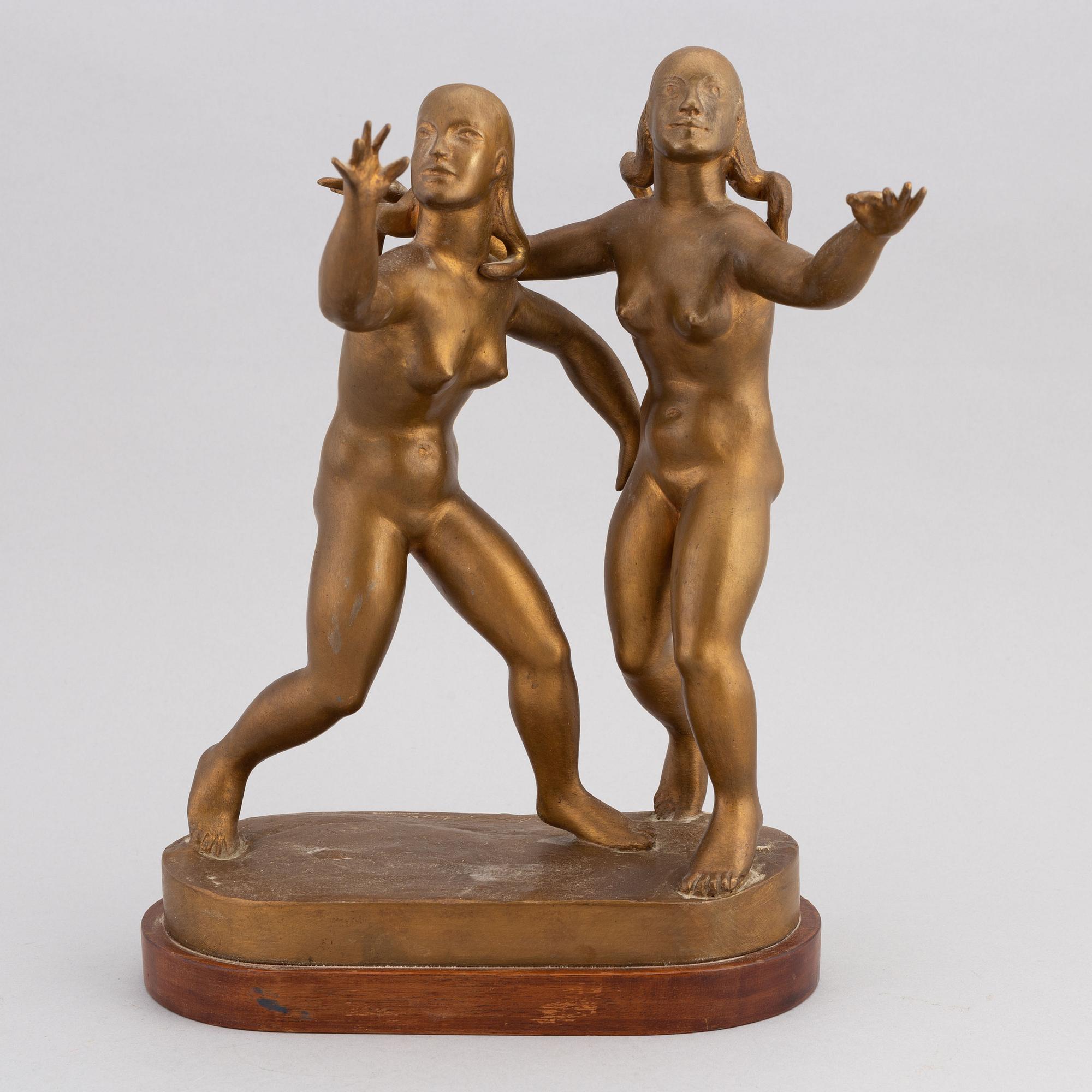 Nils Fougstedt, skulpture, bronze, signed and dated 1940.