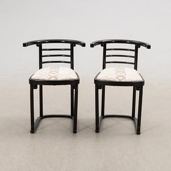 Josef Hoffmann, attributed to, Attributed armchairs, a pair from the first half of the 20th century.