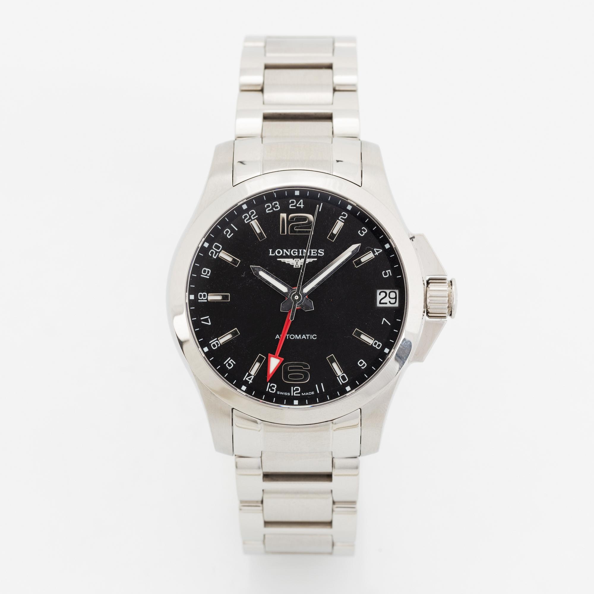 Longines, Conquest, GMT, armbandsur, 41 mm.