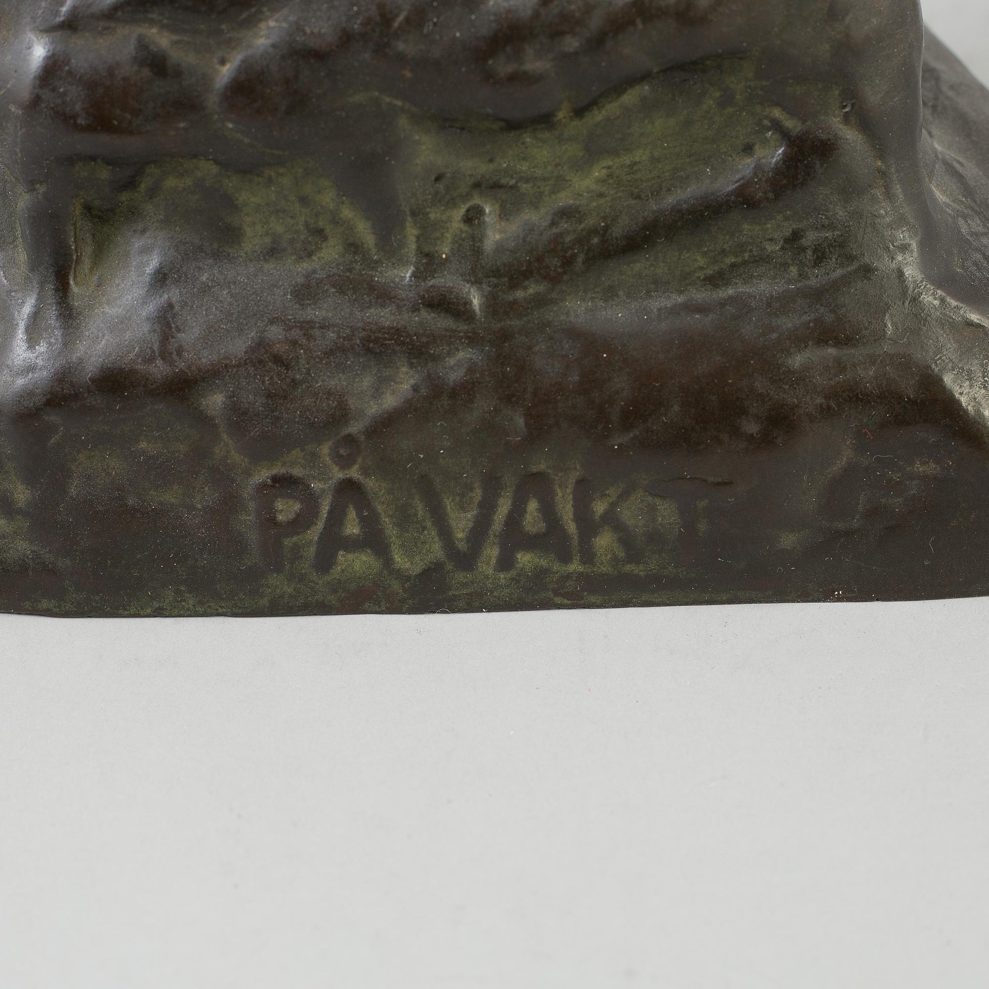 ALFRED OHLSON, SKULPTUR, brons, signerad.