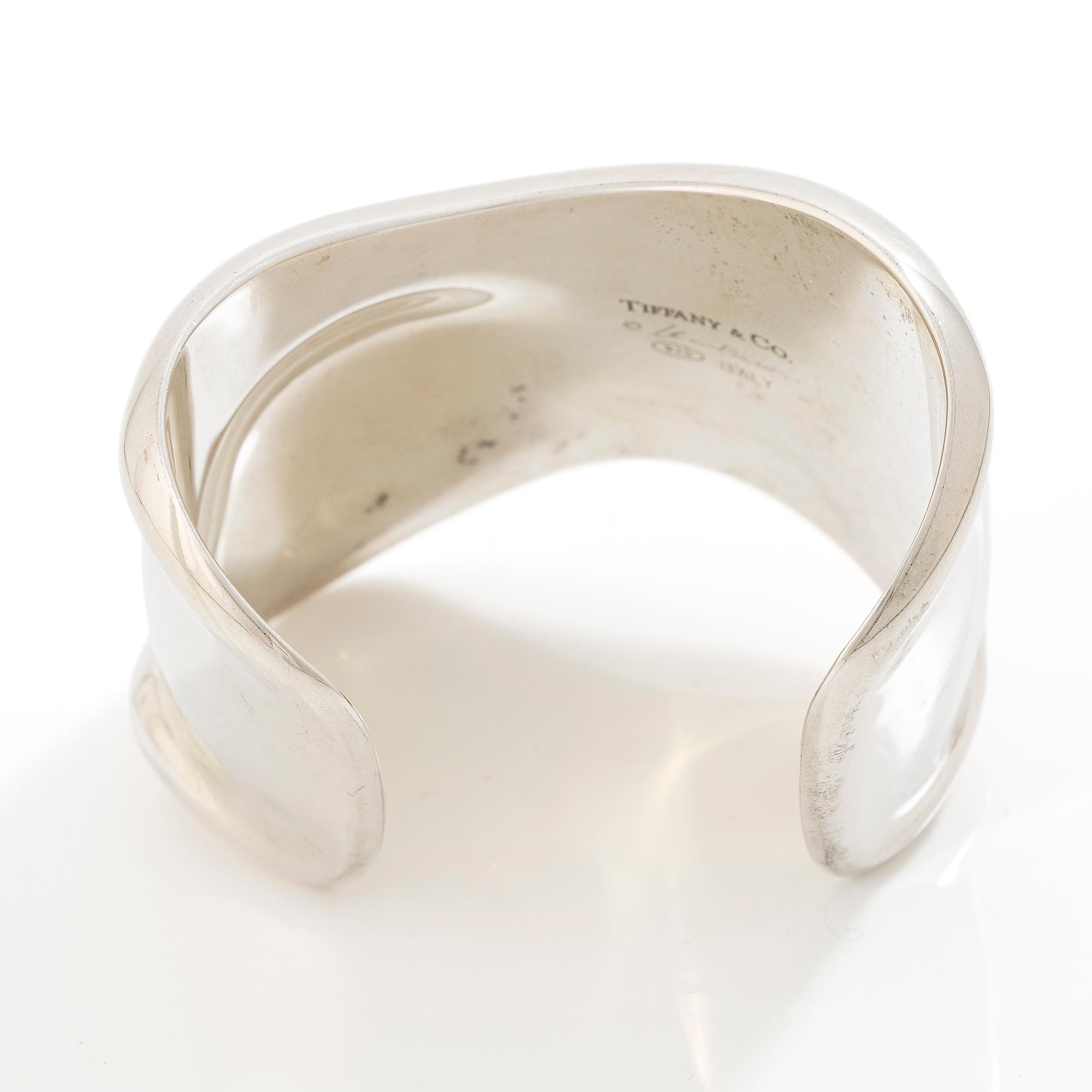 Tiffany & Co, Elsa Peretti, bangle, “Bone Cuff”, sterling silver,
