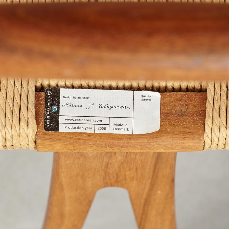 A set of six armchairs 'Y-chair' by Hans J Wegner, Carl Hansen & Son, Denmark.